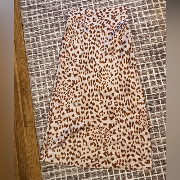 Free People Leopard Silk Skirt - Picture 2 of 3